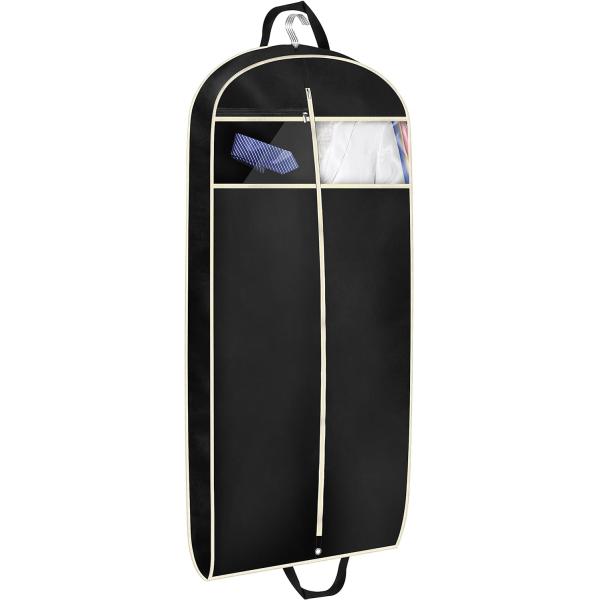 Buy Black Portable Zipper Suit Bag Breathable Zippered Garment Bags at wholesale prices