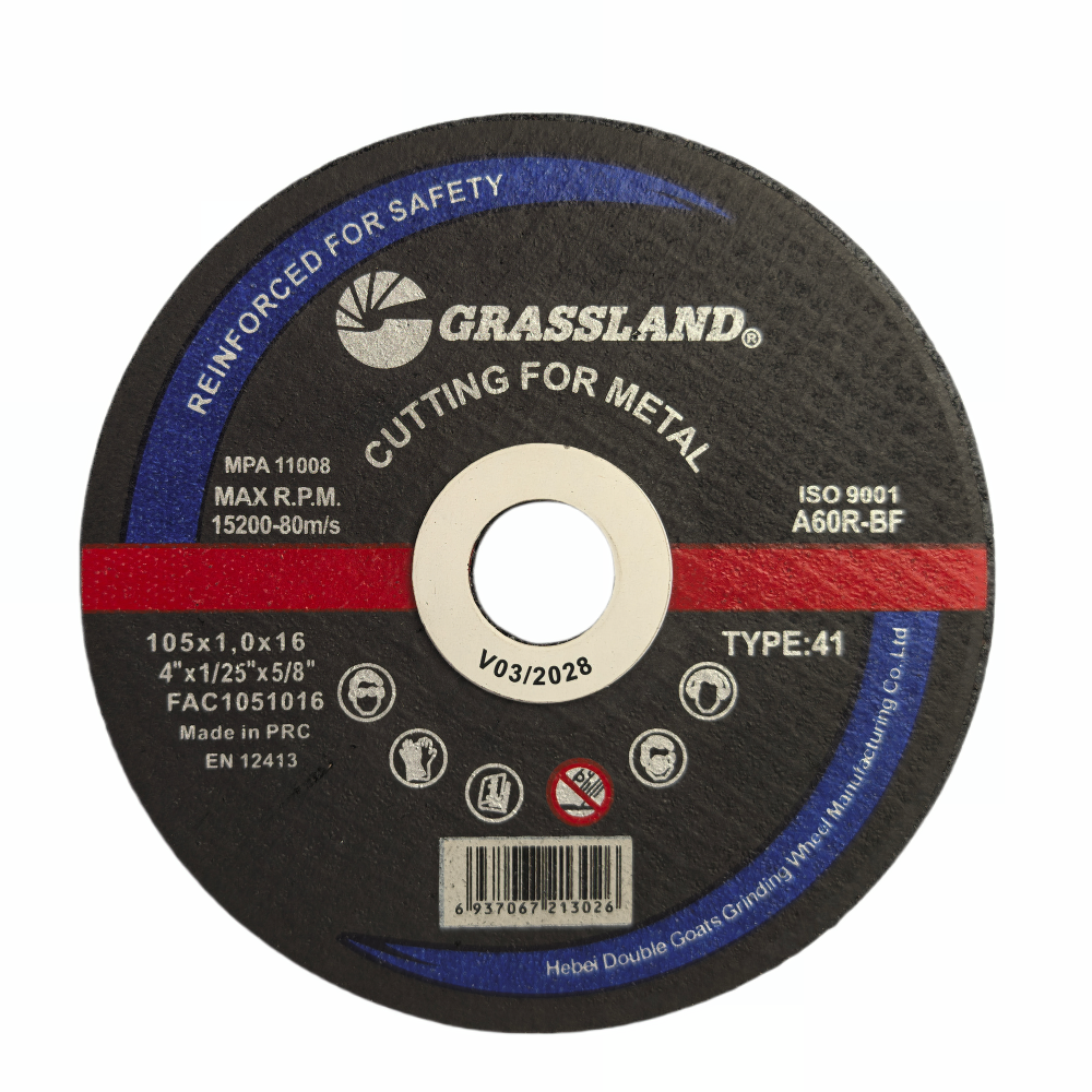 Quality 105 X 1 X 16 MM Metal Grinding Discs with Multilevel Glass Fiber Mesh and Resin Bonded Material for sale