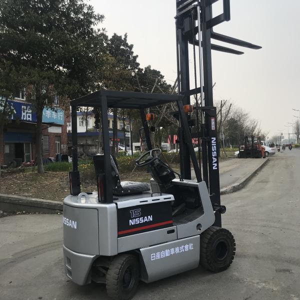 Grey Used Nissan 1.5 Tons Electric Forklift Imported From Japan Max Lifting Weight 1500kg