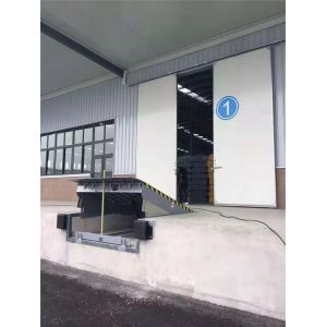 Safety Electric Hydraulic Warehouse Dock Levelers 10 Ton 2 Piece Bumper Block