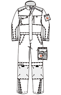 Cordura Reinforced Mens Workwear Overalls With Light Weight CVC Material