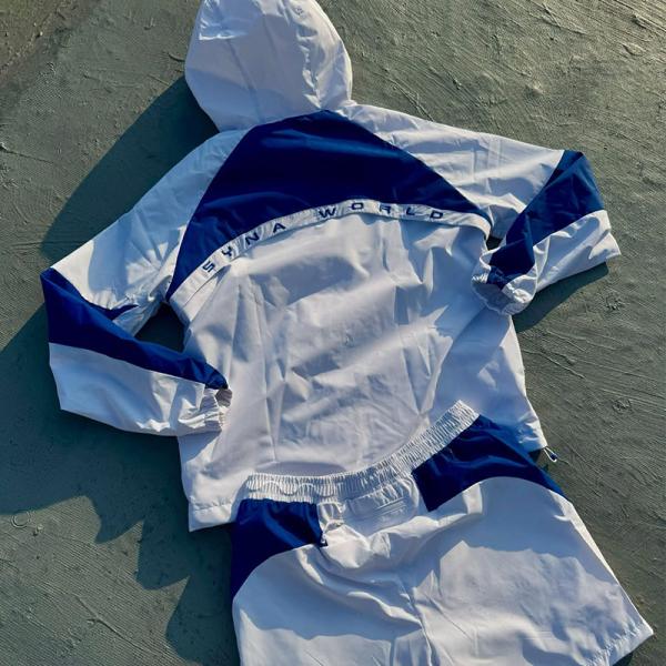 Windbreaker Jacket and Shorts Set Lightweight Sportswear Men Short Set Nylon Hoodie and Shorts Set Tracksuit Custom Manufacturer