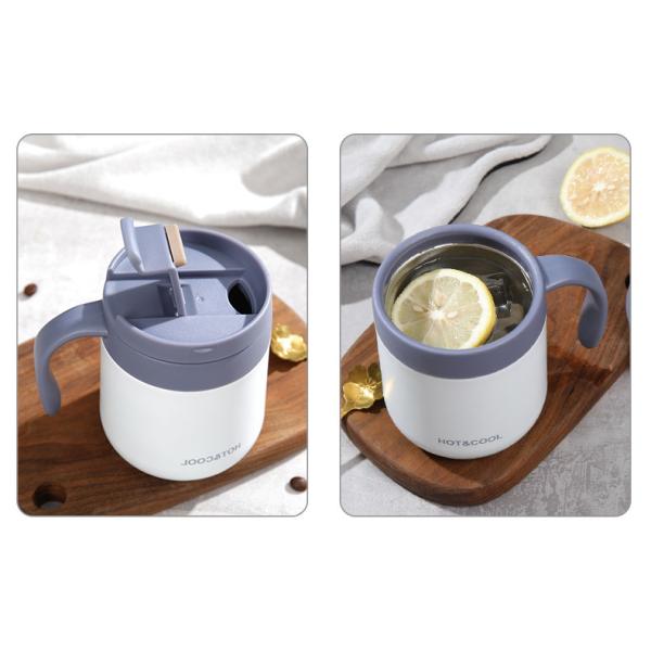 350ml Custom Mugs With Logo, Promotional Insulated Coffee Or Tea Mugs With Lid And Handles