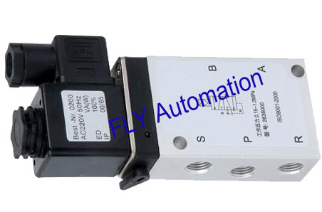 Electromagnetic Actuated Inline Single Pneumatic Solenoid Valves 1/4" 5/2 Way