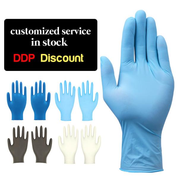 Buy 100% Nitrile Exam Disposable Medical Gloves Latex Free 3mil EN455 at wholesale prices