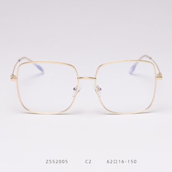 Silver Alloy Square Big Frame Glasses Men Women Unisex Decoration Transparent Frame Glasses