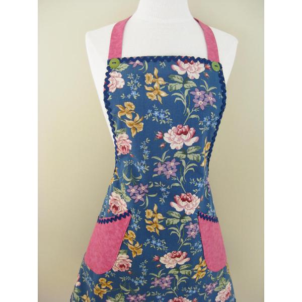 Ladies Apron, Floral Apron, Kitchen Apron, Full Cooking Apron, Gift For Women, Yellow Apron, cooking Apron, Adult Aprons