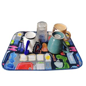 38x50cm Countertop Polyester Microfiber Dish Drying Mat