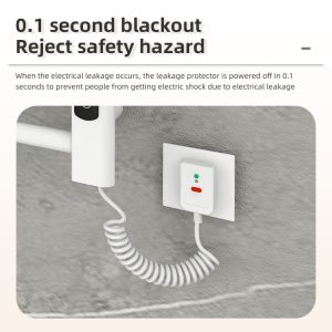 Electric Heated Space Aluminum Bathroom Towel Warmer and Drying Rack for Modern