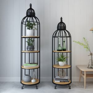 Interior Decoration Metal Display Racks And Stands Creative Bird Cage Shape