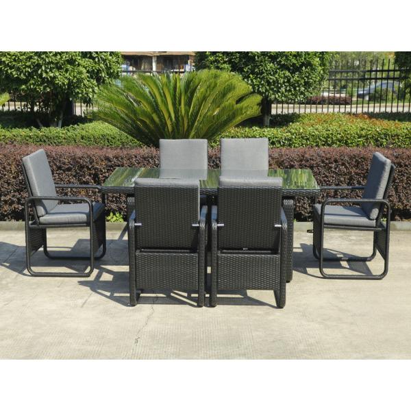 Buy Contemporary Dining Set , UV Resistant KD Rattan Furniture Sets at wholesale prices
