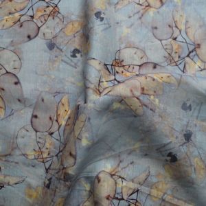 Twill Viscose Tie Dye Rayon Challis Fabric meaning Floral Digital Printed