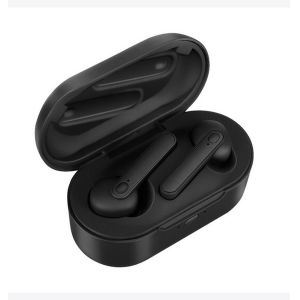 Black Bluetooth Ipx8 Waterproof Earbuds With Microphone