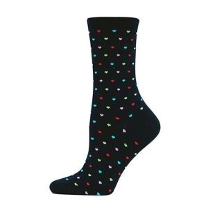 Hearts Printed Trouser Socks