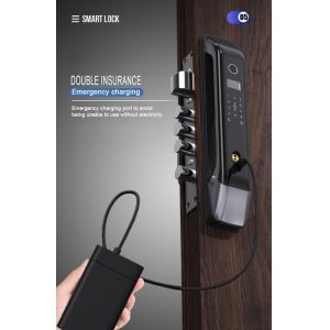 Aluminum Fingerprint Digital Door Lock Keyless Smart Door Lock With Handle