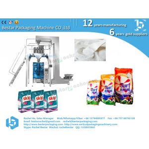 Stainless steel packaging machine weighing detergent powder and packing