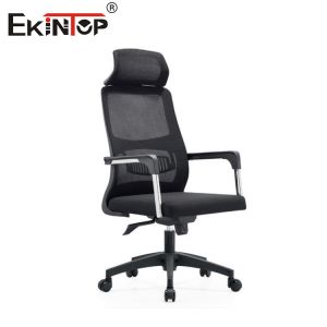 Black Breathable Mesh Back Office Chair With Swivel Function PP Armrest