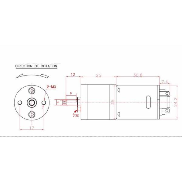 Strong Magnetic 6V 12V 20000rpm 370 DC Motor With Dia25mm Double Link Gearbox Reducer