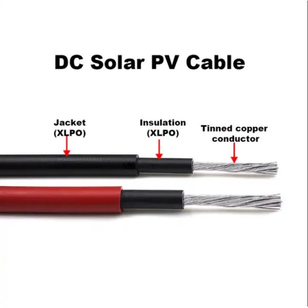Buy Black / Red Solar Direct Current Cable For Extreme Temperature Conditions -40C To 90C at wholesale prices