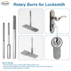 Cylinders Shape Burs bits Locksmith carbide rotary burr to Open Locks