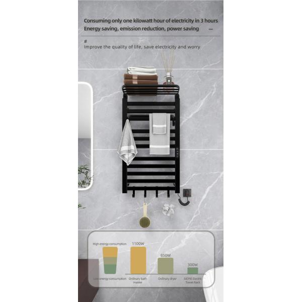 Water and Electric Heated Dual Towel Rail Rack for Wall Mounted Bathroom Installation