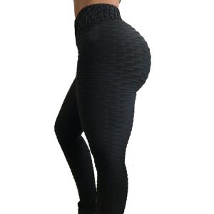 Black Polyester And Spandex Leggings Camo Lightweight Sweatwick 300g Weight