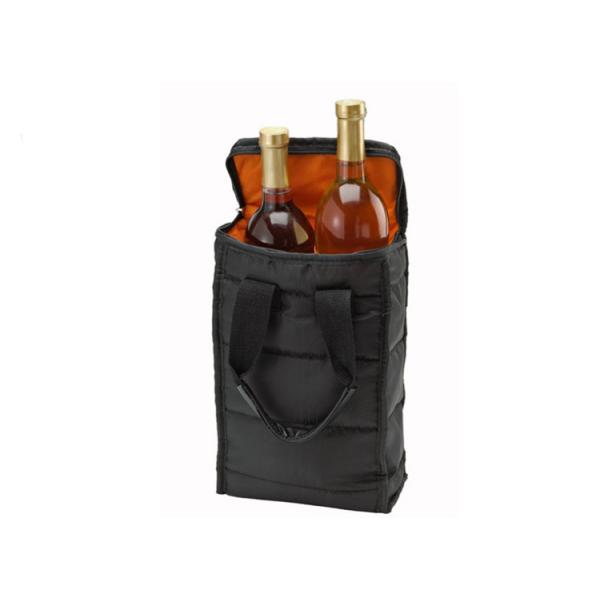 Factory supply Ice insulated nylon wine bottle cooler bag for four wines