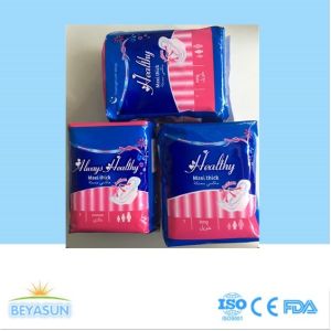 Breathable PE Backsheet Ladies Sanitary Napkins Soft Breathable Non-Woven