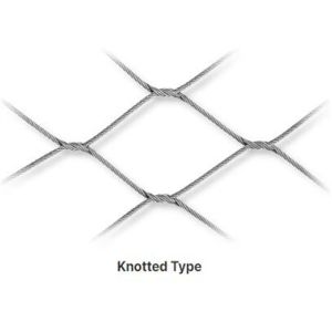 Quality SS316 Knotted Type Woven Wire Rope Mesh For Wildlife Parks for sale