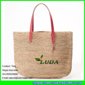 LDLF-059 fashion women summer raffia crochet straw beach bag