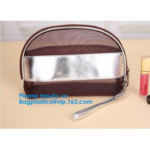 Promotion Mesh Cosmetic Bag 6 Color Makeup Bag New Women's cosmetics Travel cosmetic bag