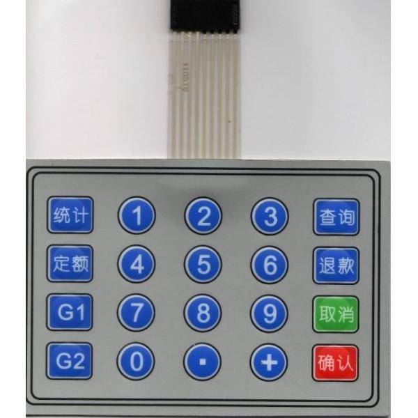Customizable Keypad Tactile Membrane Switch With Metal Dome , Insulation