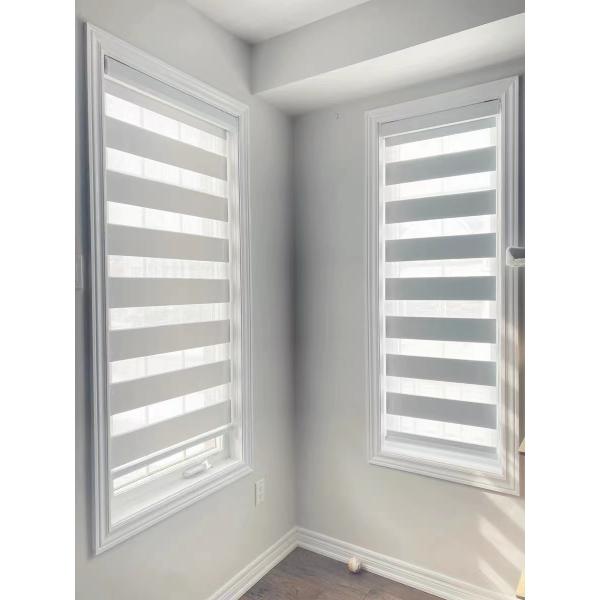 Semi Blackout Polyester Roller Zebra Blinds Fabric 50mmx75mm