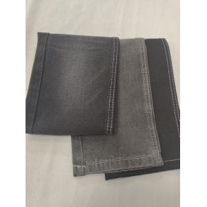 65%Cotton 12.2oz Cotton Rayon Polyester Black 180cm Denim fabric 7x7 JSD3085