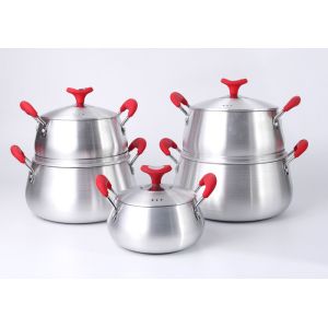 Kitchen PTFE Free 22cm 3 Layer Aluminium Saucepan Sets