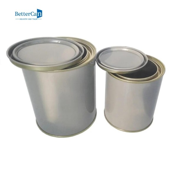 Buy Custom Empty Paint Tins 1 Litre Round Automotive Paint Cans With Tight Triple Lid at wholesale prices