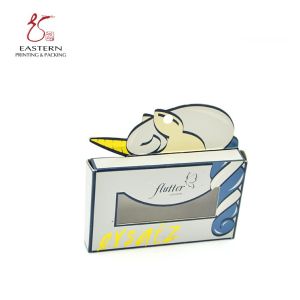 Foldable 350gsm White Cardboard Eyelash Packaging Box Crown Shaped