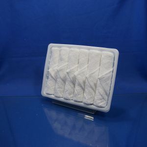 Square Bleached Airline Satin Viscose Towel