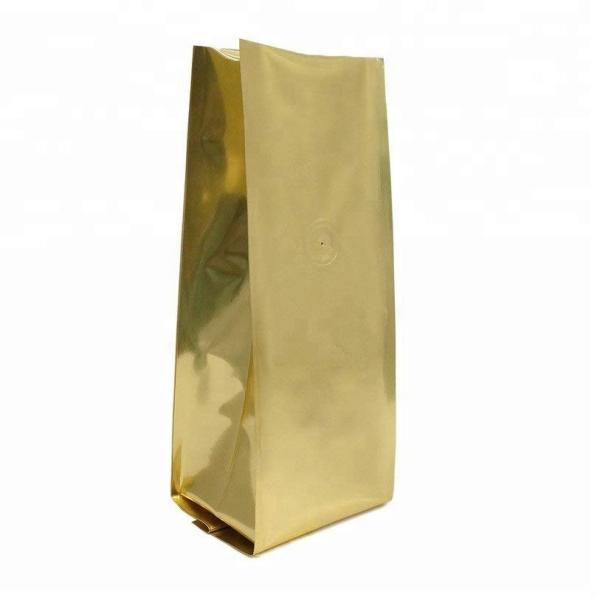 Heat Seal Side Gusset Open Top Sealable Confectionery Bags Stand-Up Containers Aluminum Foil Wrapped bag with valve
