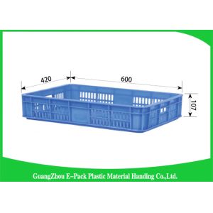 Industrial Plastic Storage Containers , Agriculture Solid Plastic Milk Crates