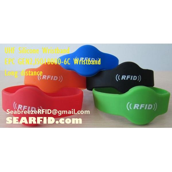 UHF Silicone Wristband, Soft Silicone Bracelet, EPC GEN2, ISO18000-6C Wristband, Long distance