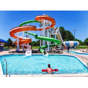 Water Park Swimming Pool Fiberglass Aqua Spiral Tube Slide