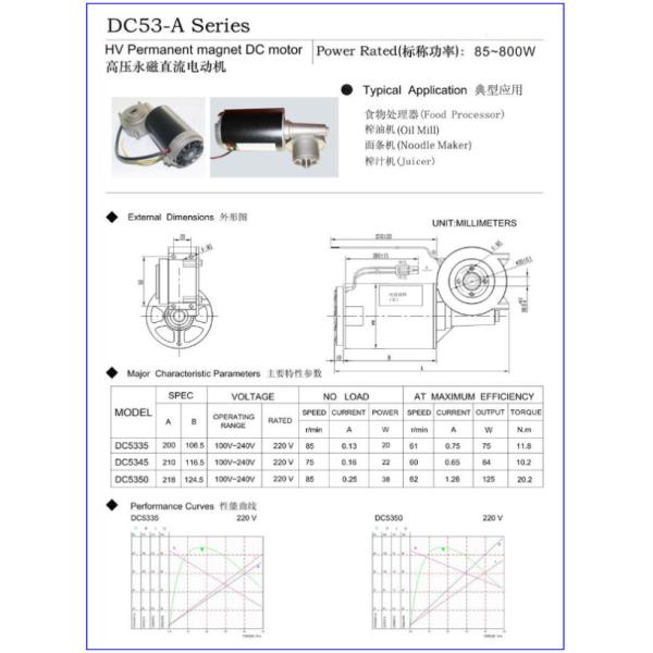 220V Brushed Permanent Magnet DC Motor Worm Gearhead 60rpm For Oil Extraction Machine