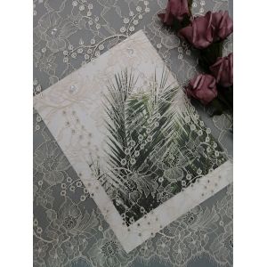 China French Chantilly Orange Tulle Lurex Metallic Silver Lace Fabric on sale