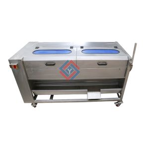 Professional Carrot Potato Washing Peeling Machine With 6pcs Brush Roller