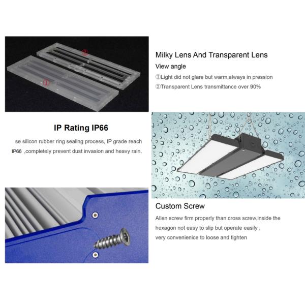 Industrial Lighting Fixture Linear Highbay Lamp High Bay Light IP66 Waterproof Outdoor Indoor 100W-400W Gas Station