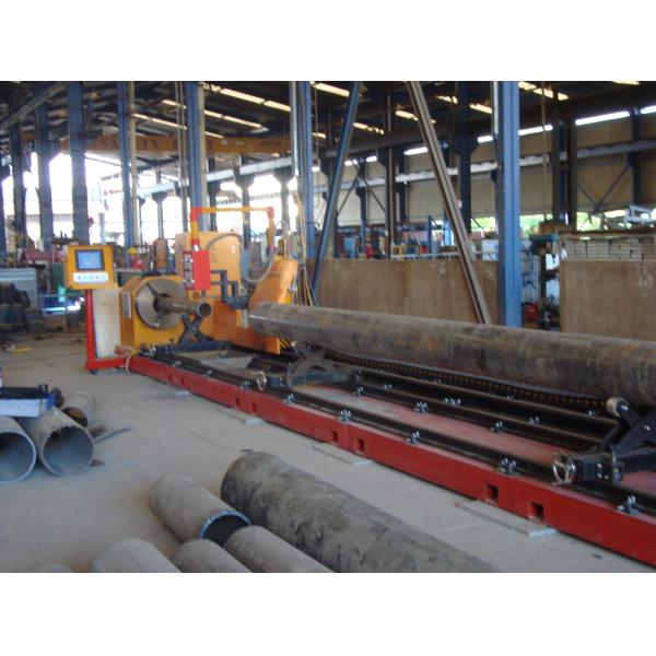 Buy PLC CNC Pipe Profile Cutting Machine With Plasma Cutting Rack And Pinion Transmission at wholesale prices