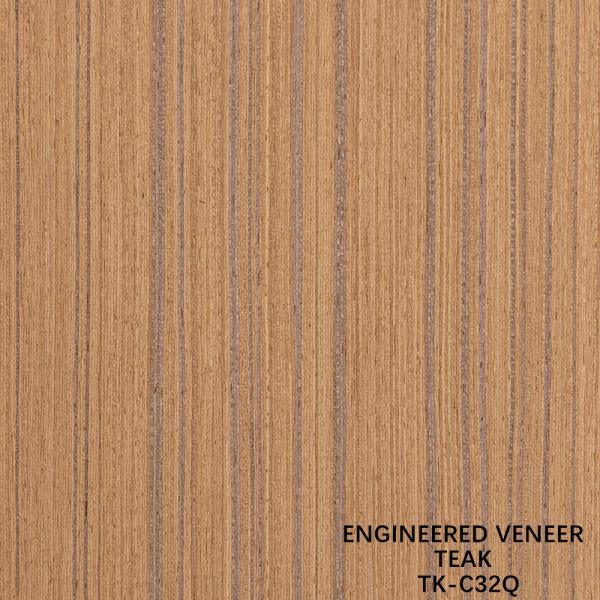 Buy Quarter Cut Of Engineered Teak Veneer 2500*640mm Normal Size Straight Grain For Hotel Decoration TK-32Q/1690Q at wholesale prices