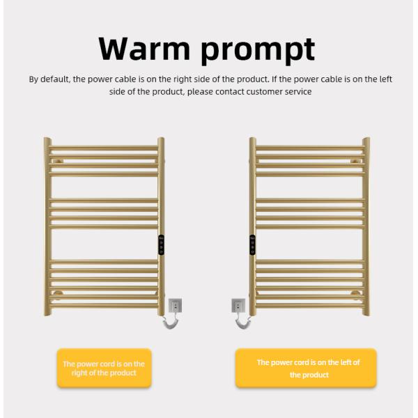 Stainless Steel 10 Bars HEATED Towel Rail Warmer Radiator for Smart Electric Water Heating
