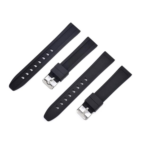 18mm ODM Silicone Rubber Watch Strap Bands With Customization LOGO